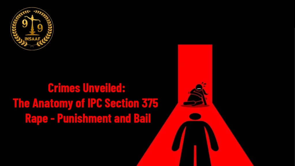 The Anatomy of IPC Section 375 Rape - Punishment and Bail