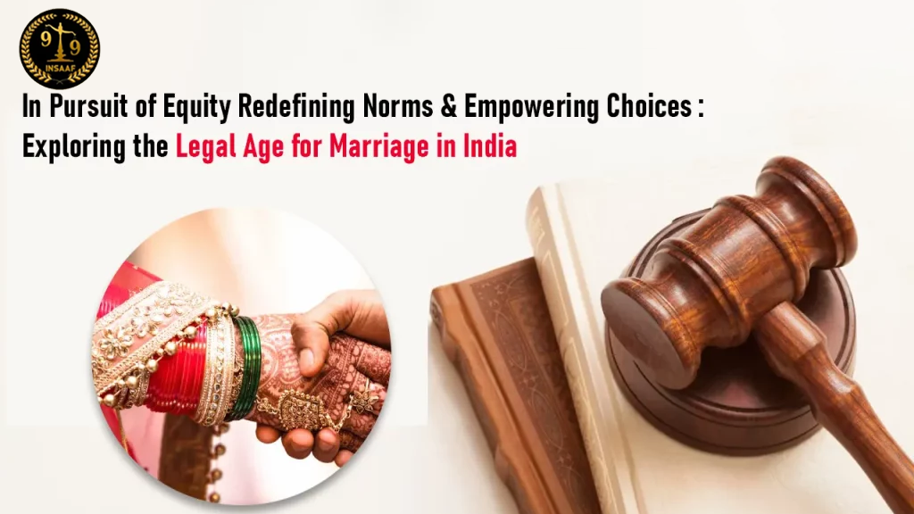 legal age for marriage in India