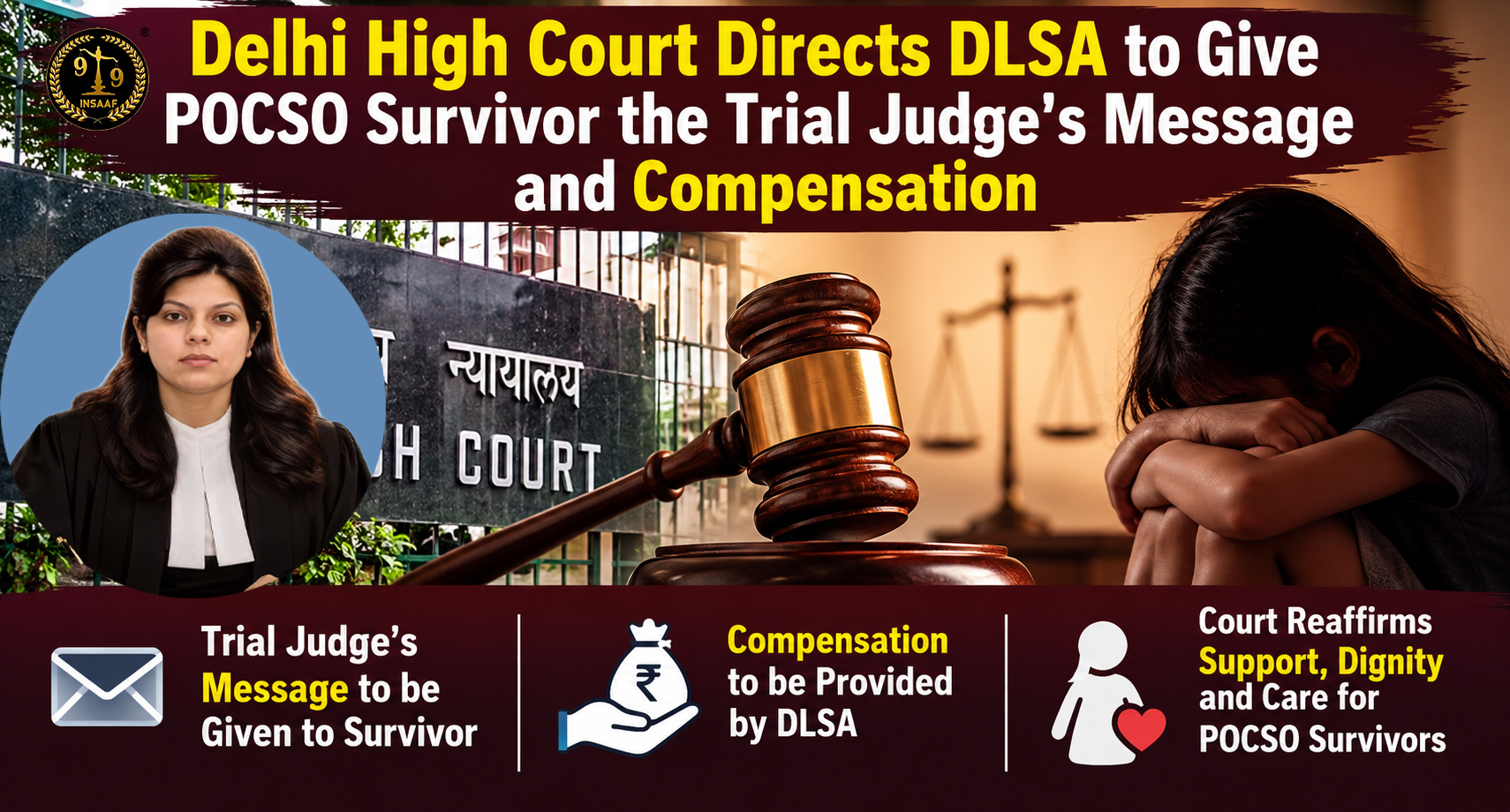 Delhi High Court Directs DLSA to Give POCSO Survivor the Trial Judge's Message and Compensation
