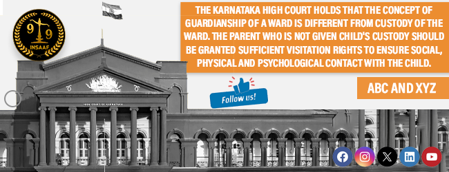 The Karnataka High Court disposed of a habeas corpus petition filed by the father to produce the minor son and directed the mother to handover the custody