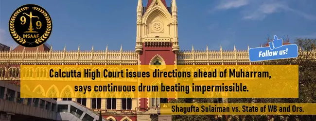 Shagufta Sulaiman vs. State of WB and Ors.