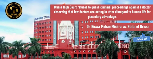 Dr. Biswa Mohan Mishra vs. State of Orissa