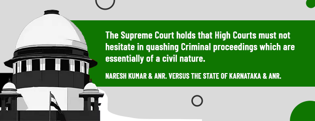 Naresh Kumar & Anr. Versus the state of Karnataka & Anr.