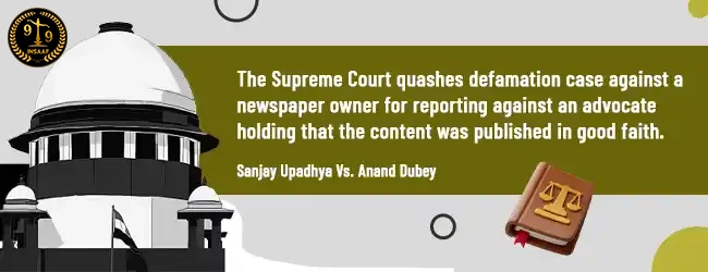 Sanjay Upadhya Vs. Anand Dubey