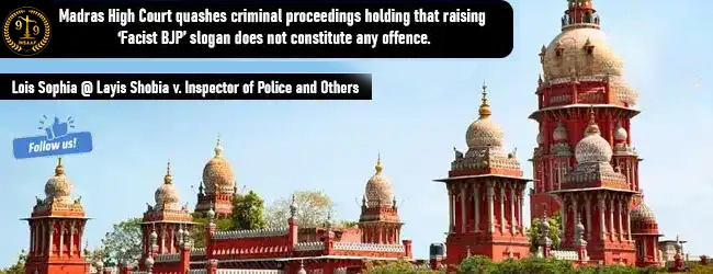 Lois Sophia Layis Shobia v. Inspector of Police and Others