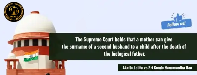 Akella Lalita vs Sri Konda Hanumantha Rao